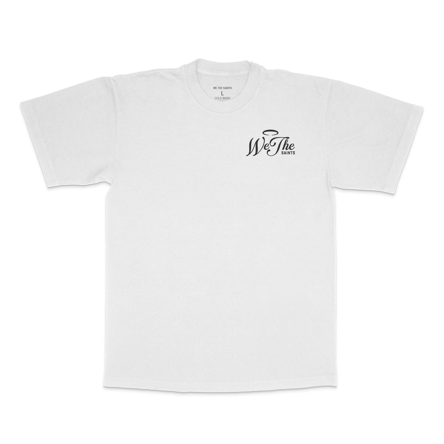 We The Saints Logo White T-Shirt