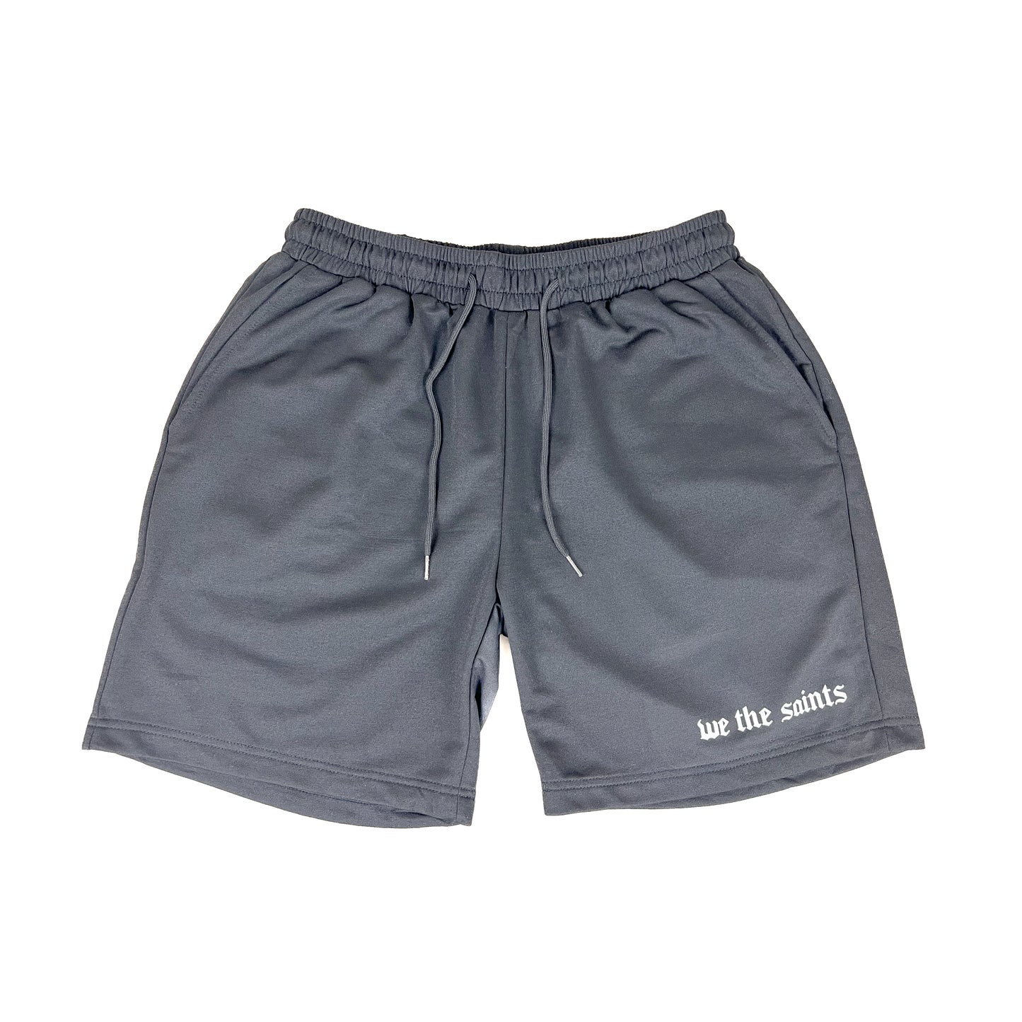 We the Saints Black Active Shorts